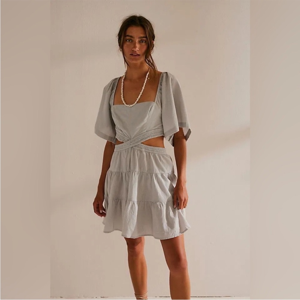NWT Free People Cross Of Sunlight Mini Dress (M) - Picture 5 of 16
